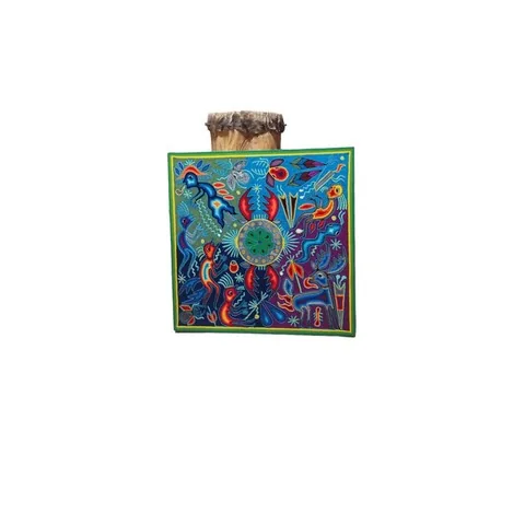 Huichol Square Yarn Painting — Style 1