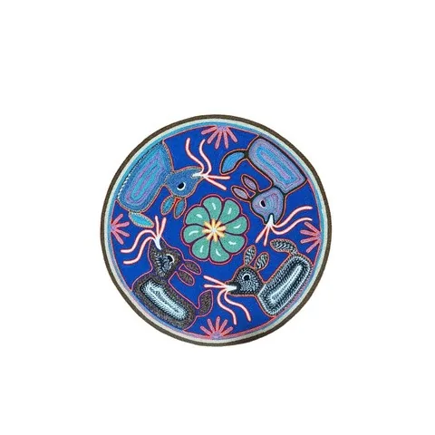 Huichol Round Yarn Painting — Style 5