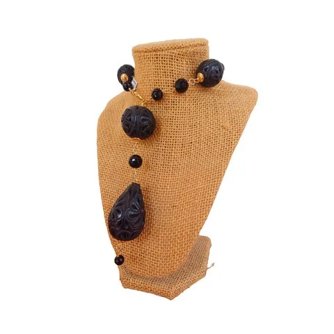 Black Clay Necklace